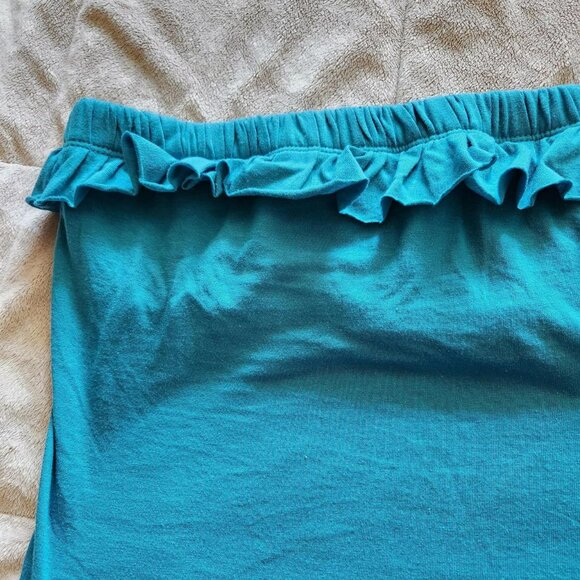 Next Era Couture Blue Green Turquoise Ruffled Tube Top Sz S Y2K Vintage Festival - Picture 3 of 8